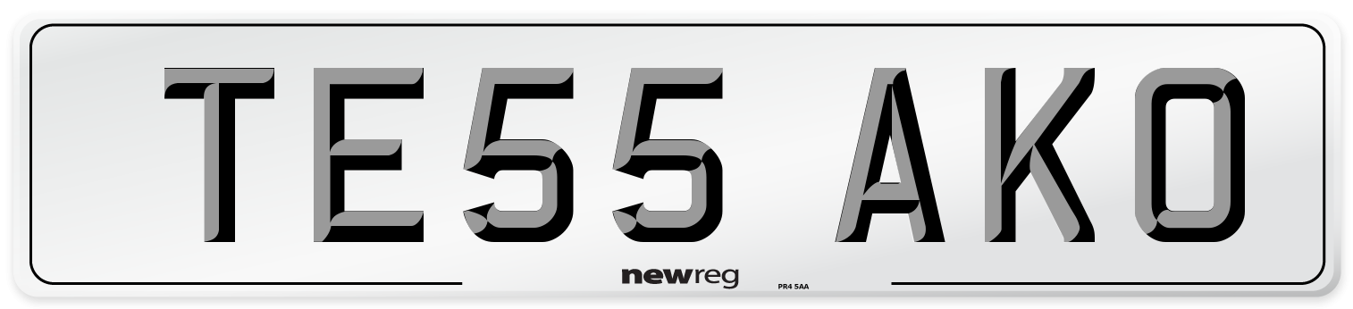 TE55 AKO Number Plate from New Reg